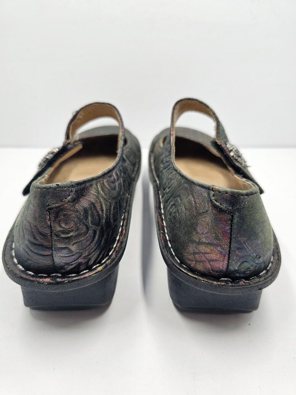 Alegria Paloma Floral Iridescent Leather Mary Jane Shoes Womens EU 38 US 8-8.5 - Picture 8 of 10